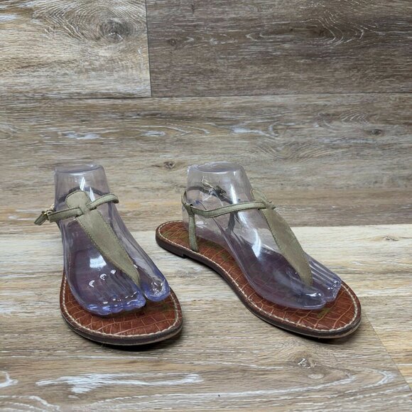 Sam Edelman Gigi Thong Tan Leather Sandals Women's Size 9 - Picture 6 of 6